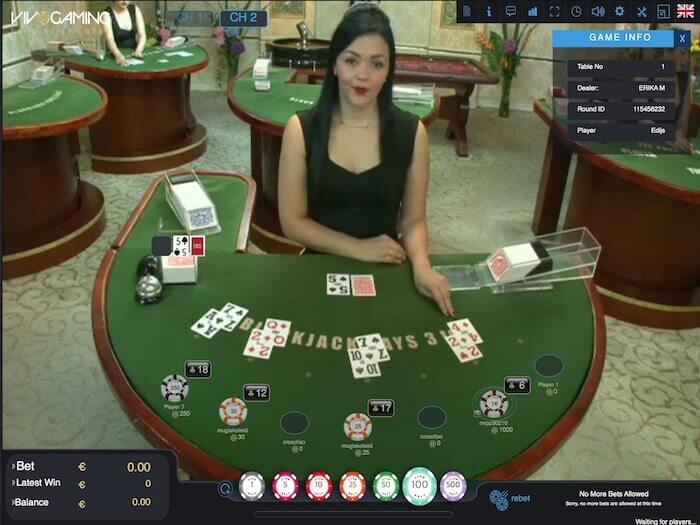 Croupier Blackjack en vivo