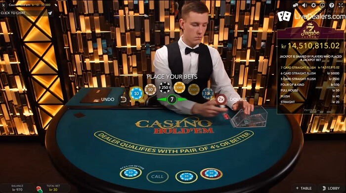 Casino Hold'em Jumbo-7 evoluton gaming